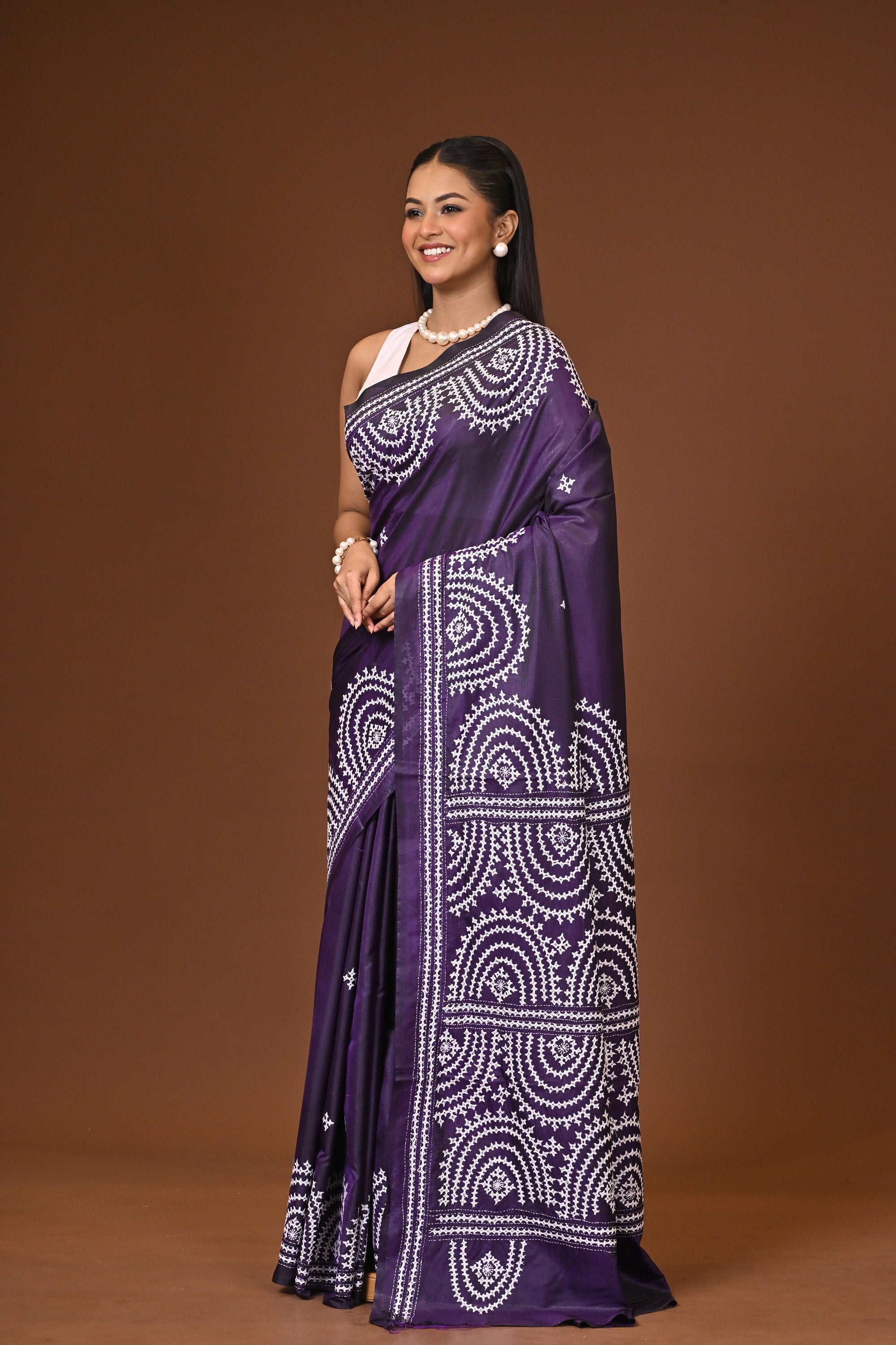 Blended Silk Kantha Saree
