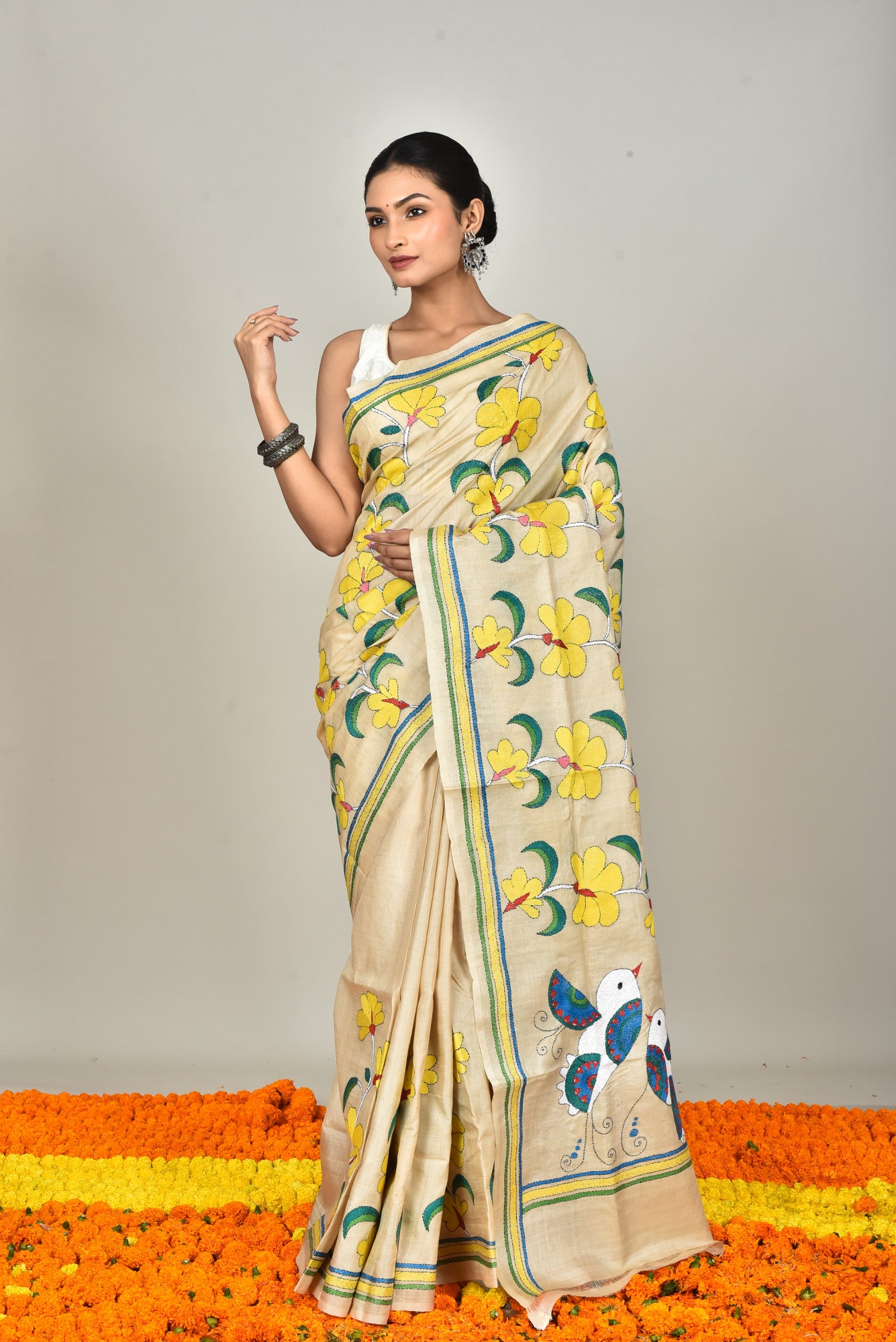 GACHI SILK KANTHA SAREE