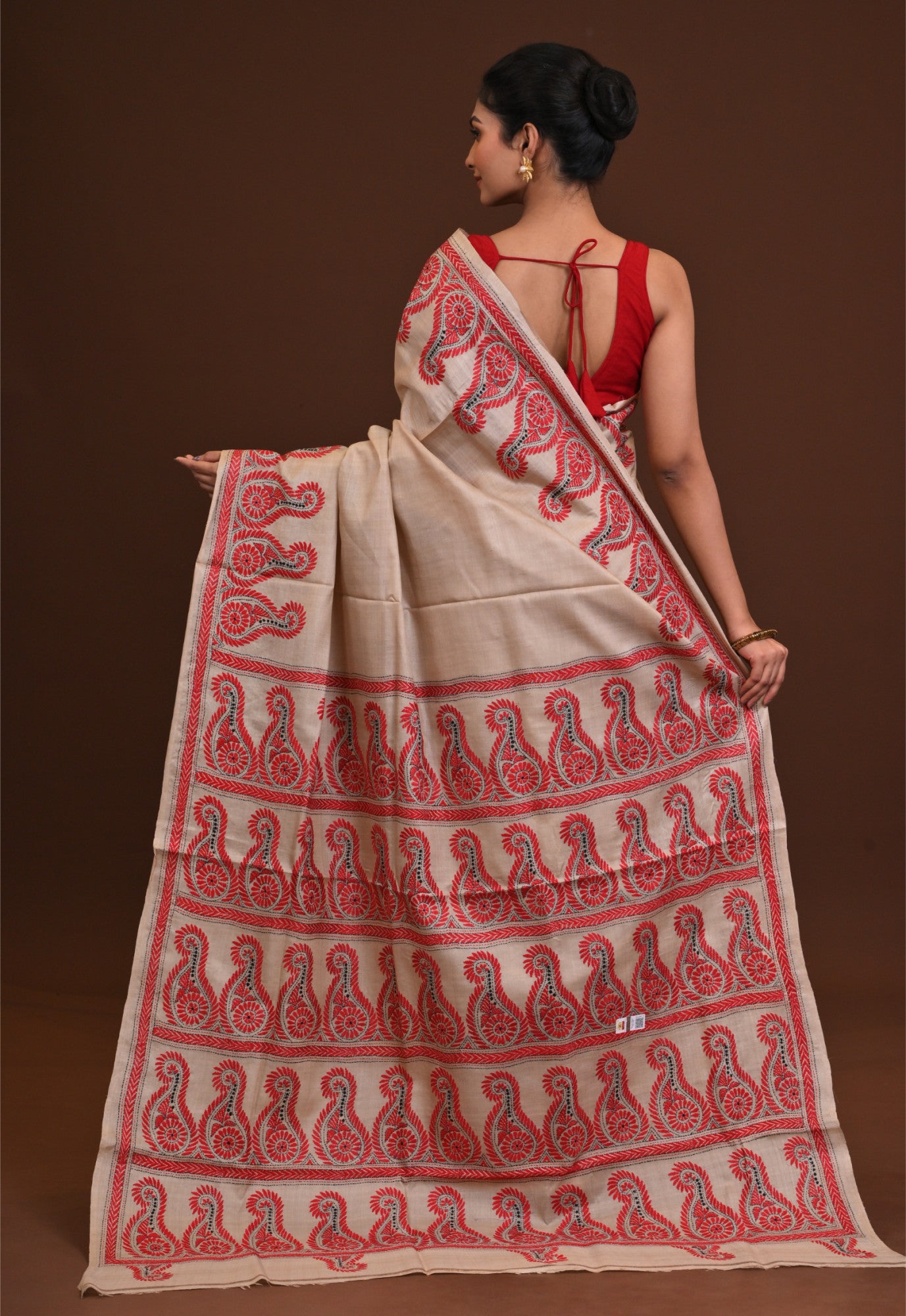 Pure Silk Kantha Saree Thumbnail