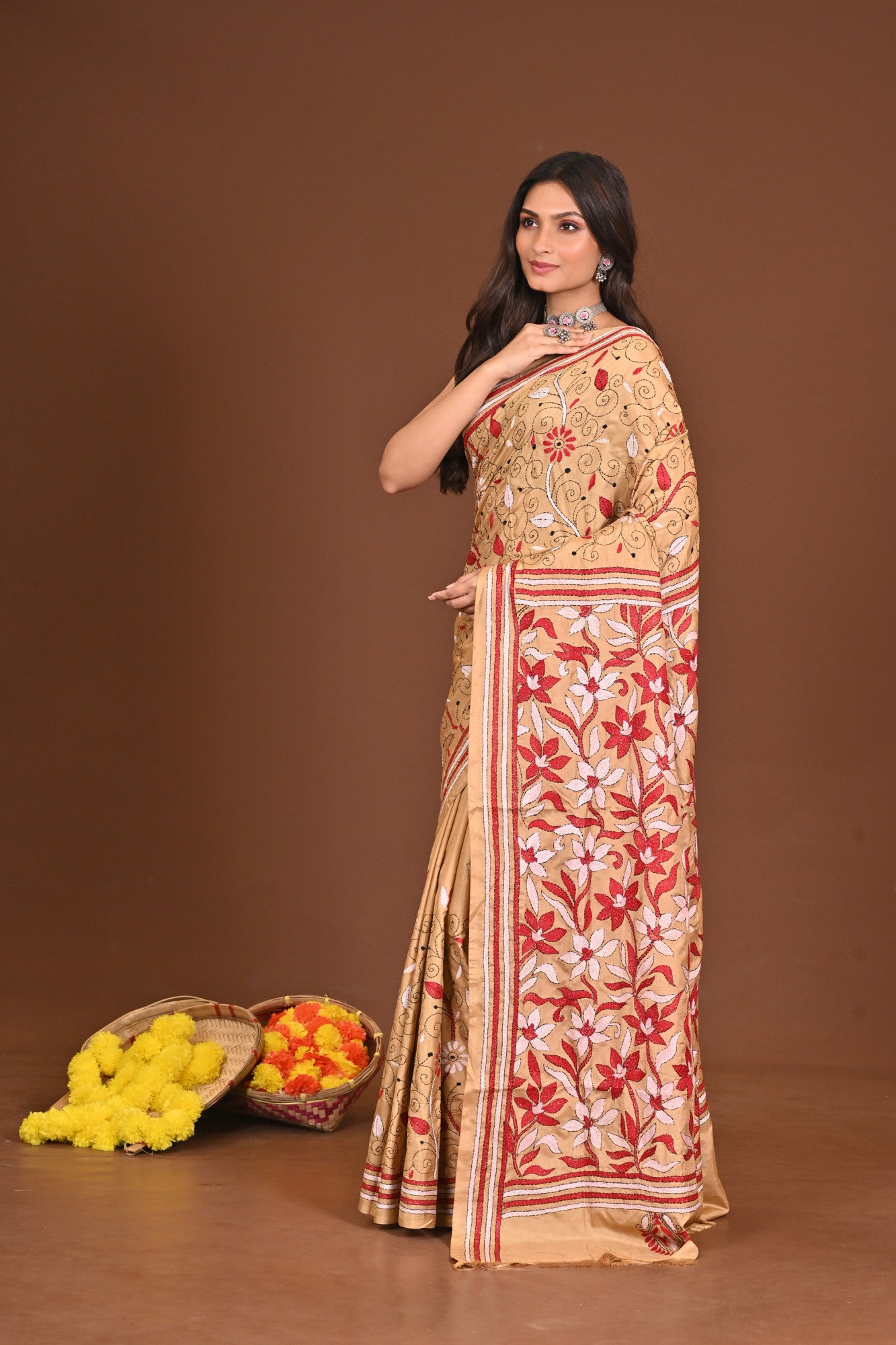 RATNAPRIYA BLENDED SILK KANTHA SAREE Thumbnail